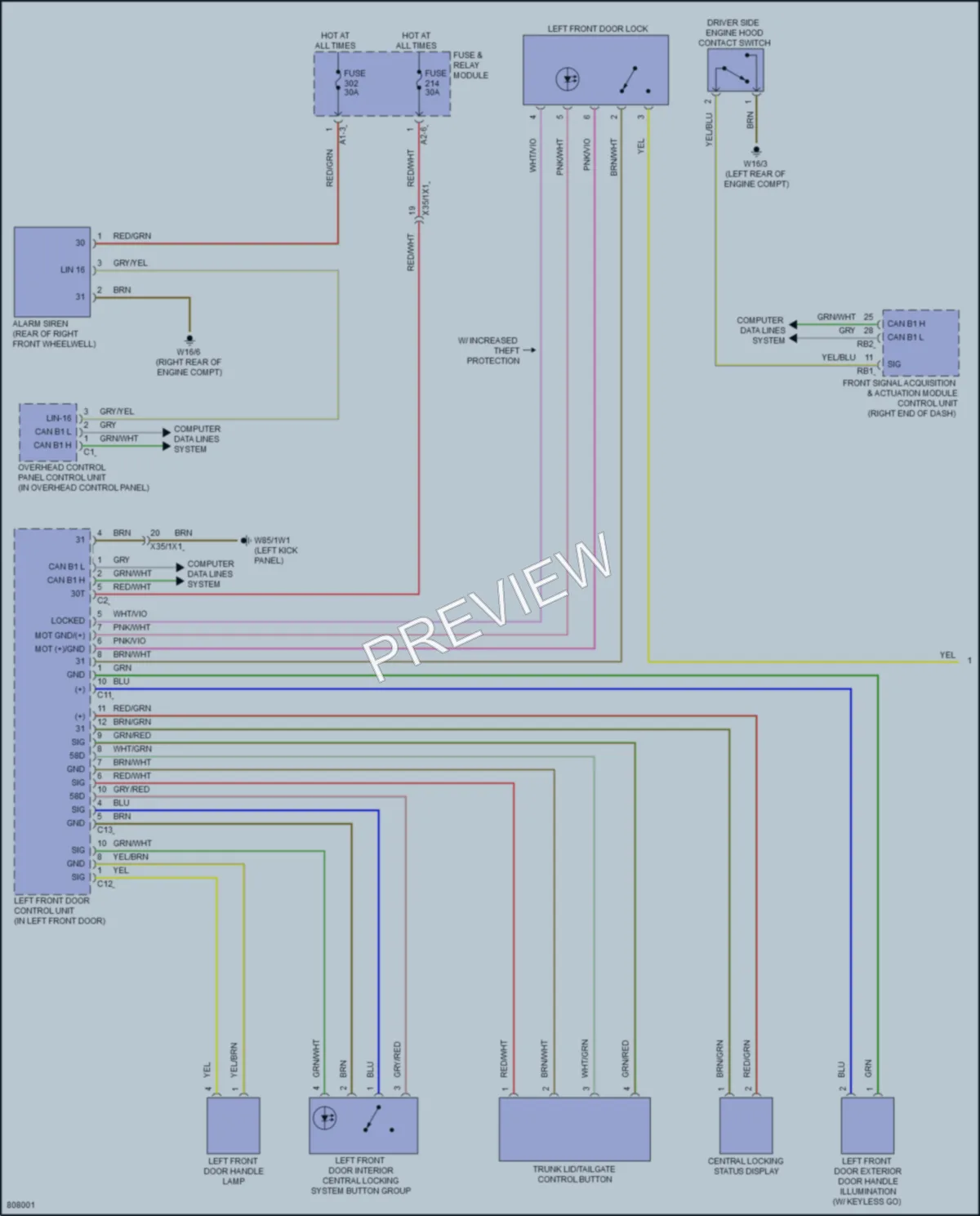 2022 MercedesBenz C300 Anti Theft wiring diagram preview