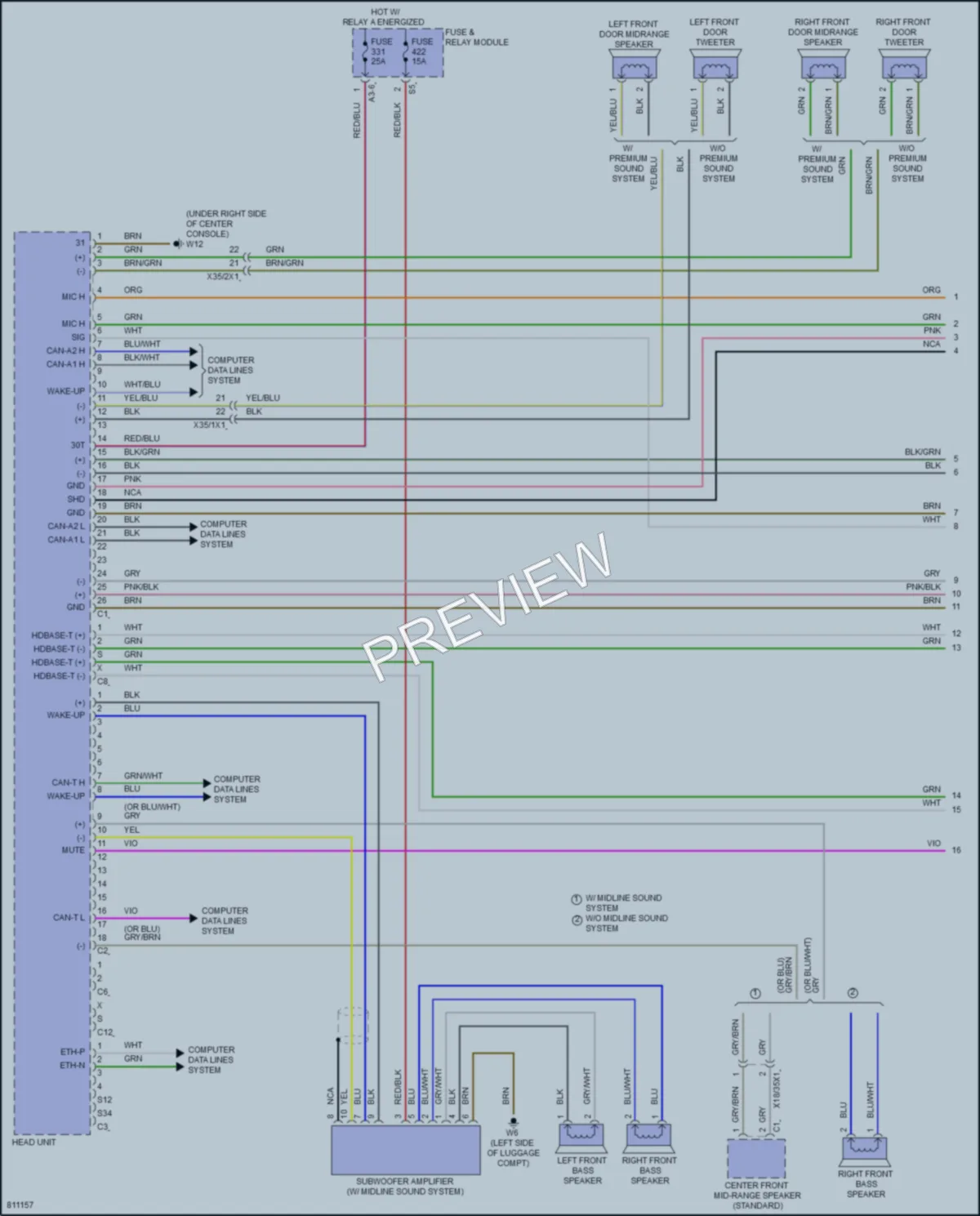 2022 MercedesBenz C300 Radio wiring diagram preview