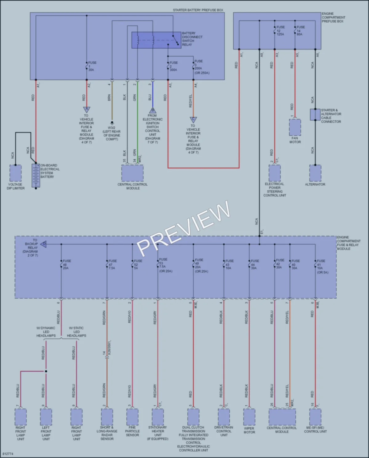 2022 MercedesBenz CLA250 Power Distribution wiring diagram preview