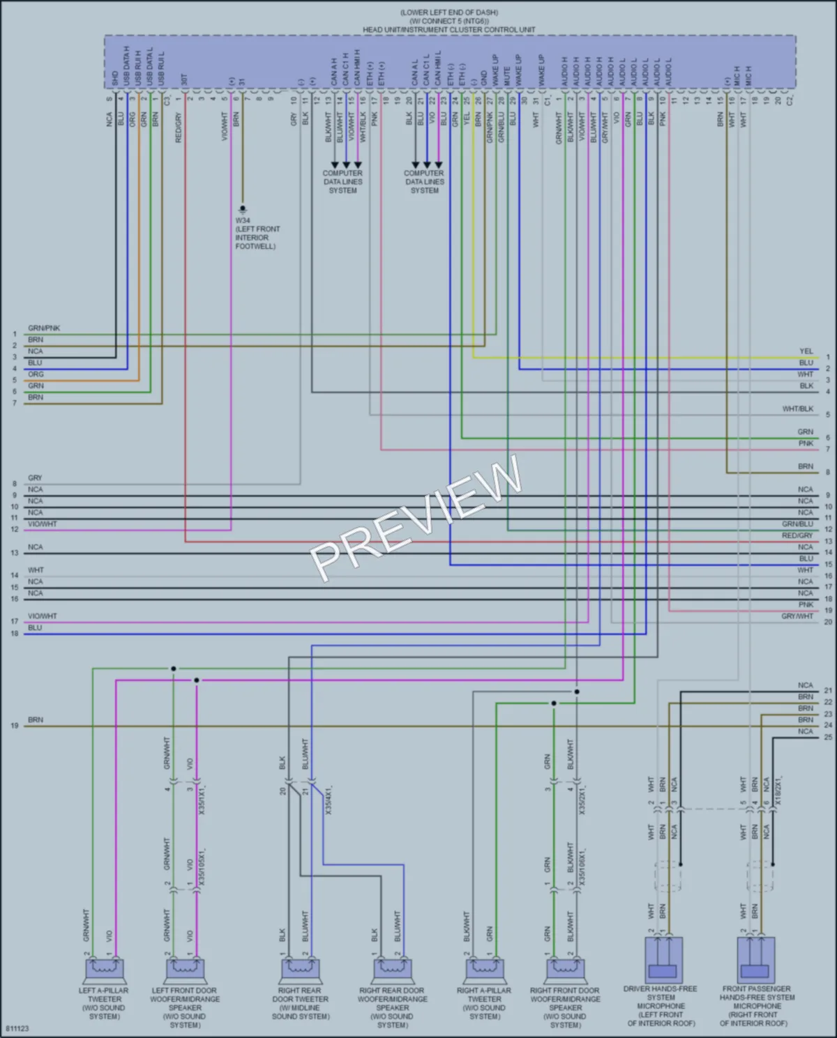 2022 MercedesBenz CLA250 Radio wiring diagram preview