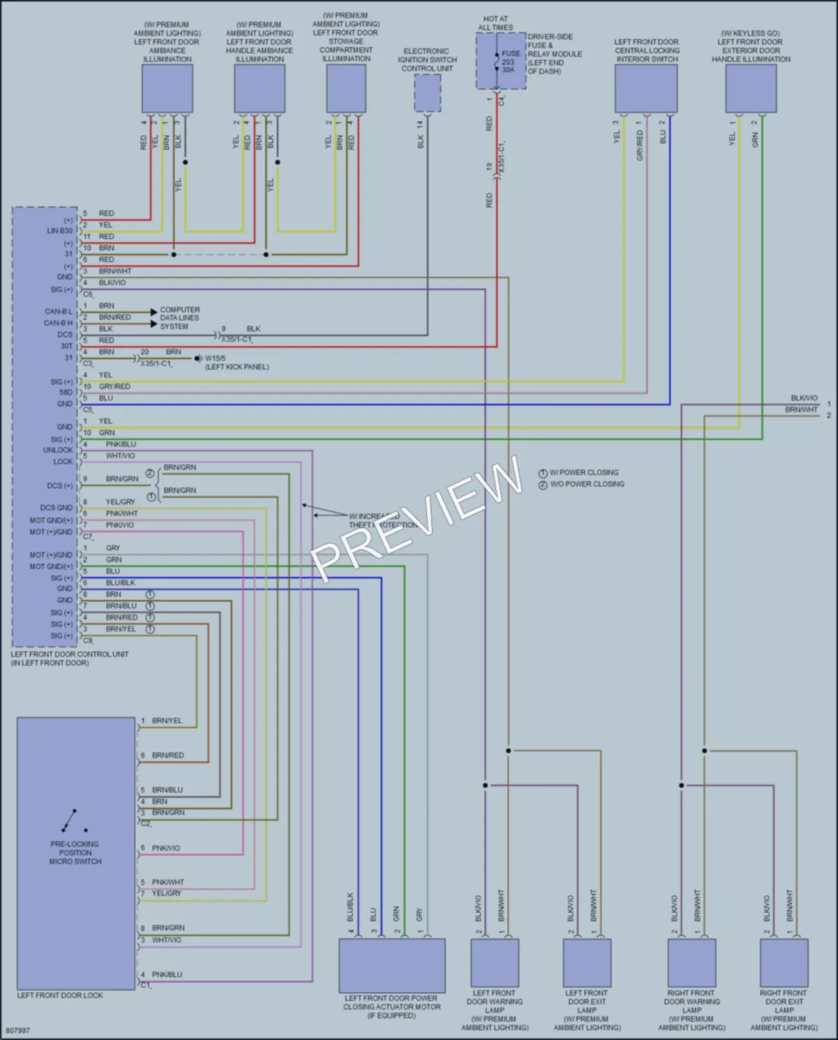 2022 MercedesBenz CLS450 Anti Theft wiring diagram preview