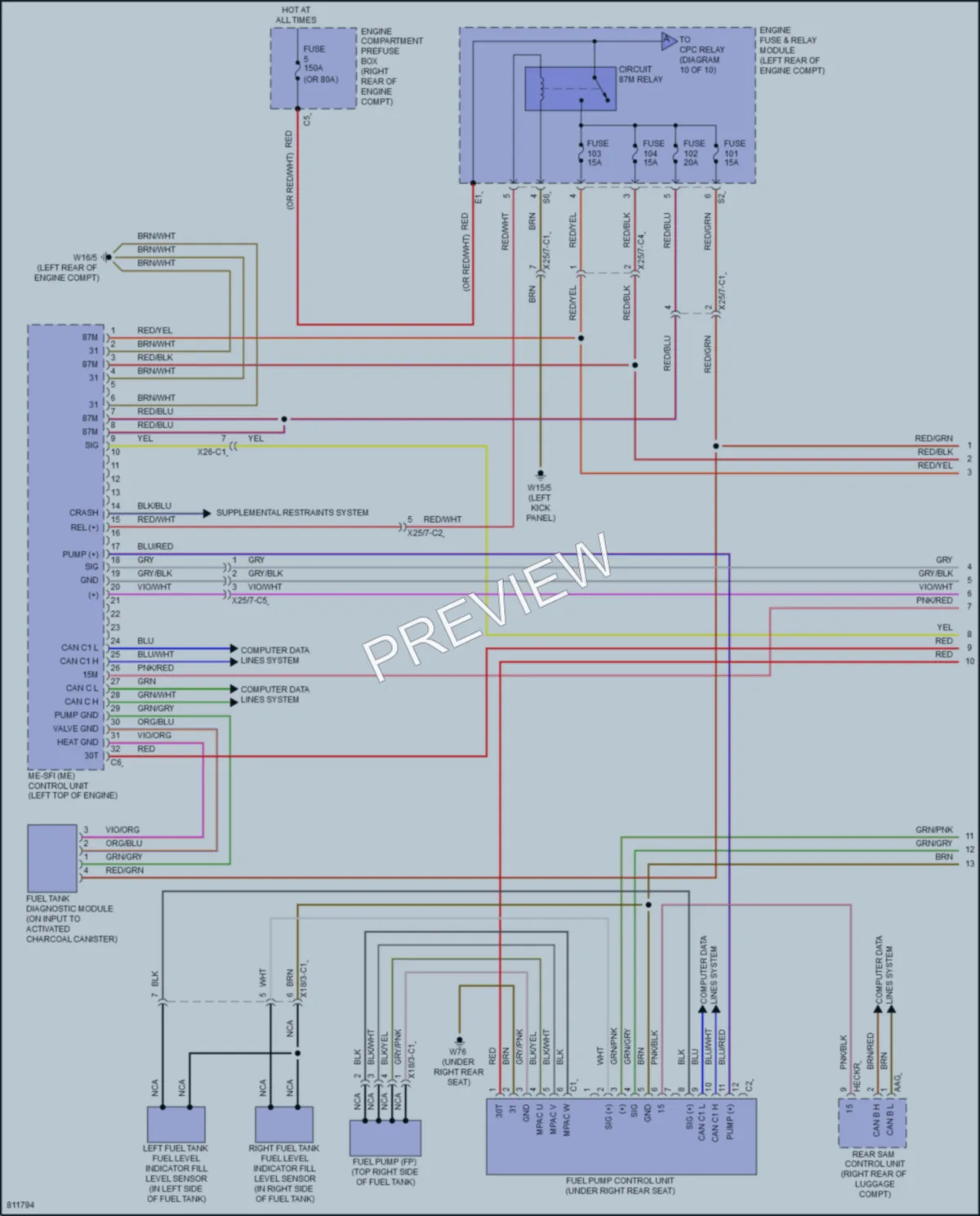2022 MercedesBenz CLS450 Engine Performance wiring diagram preview
