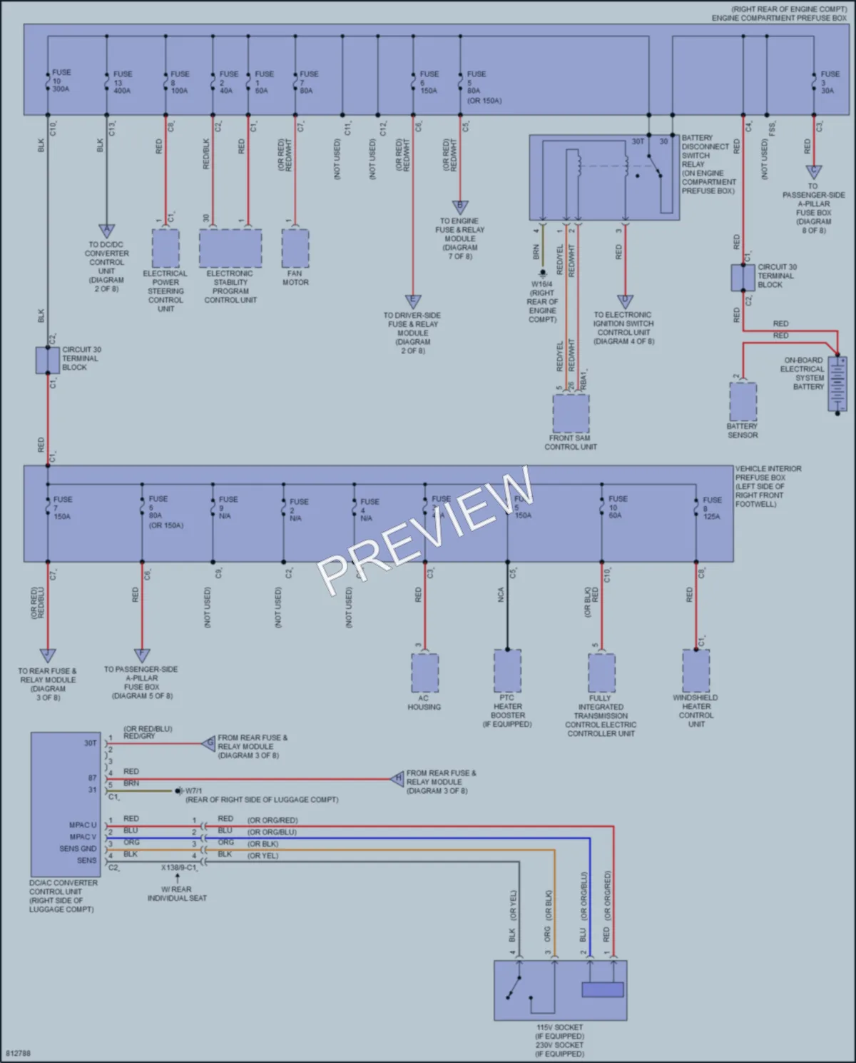 2022 MercedesBenz CLS450 Power Distribution wiring diagram preview