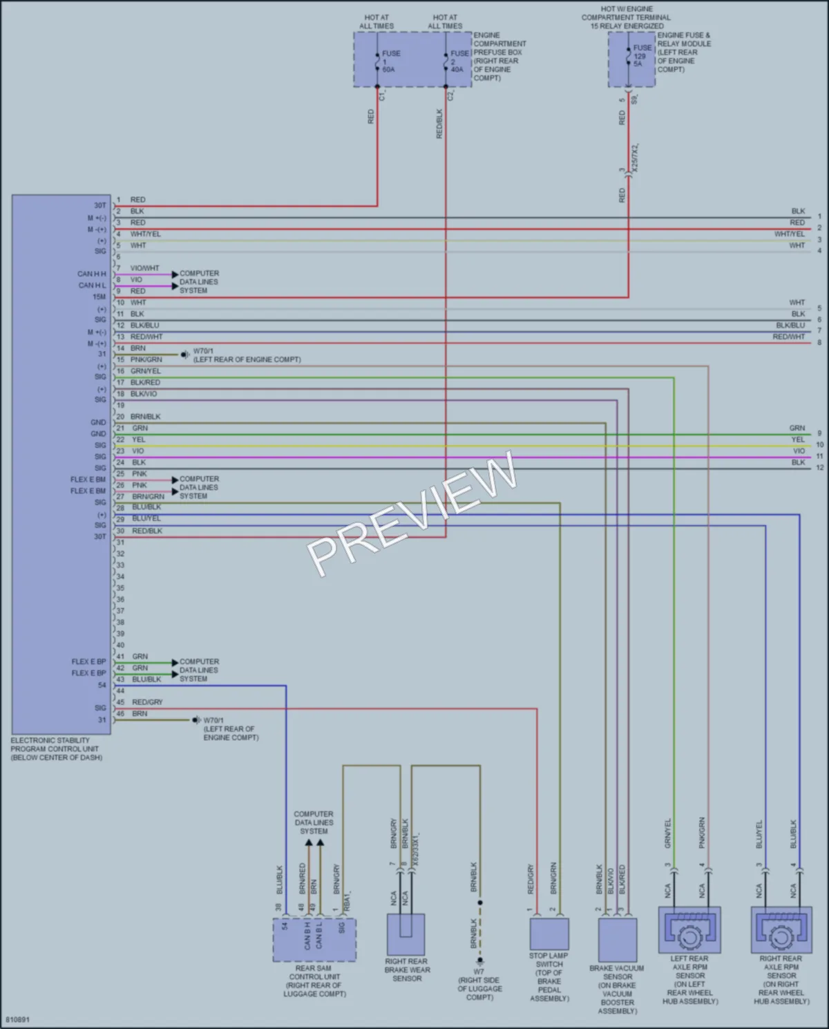 2022 MercedesBenz E350 Anti Lock Brakes wiring diagram preview