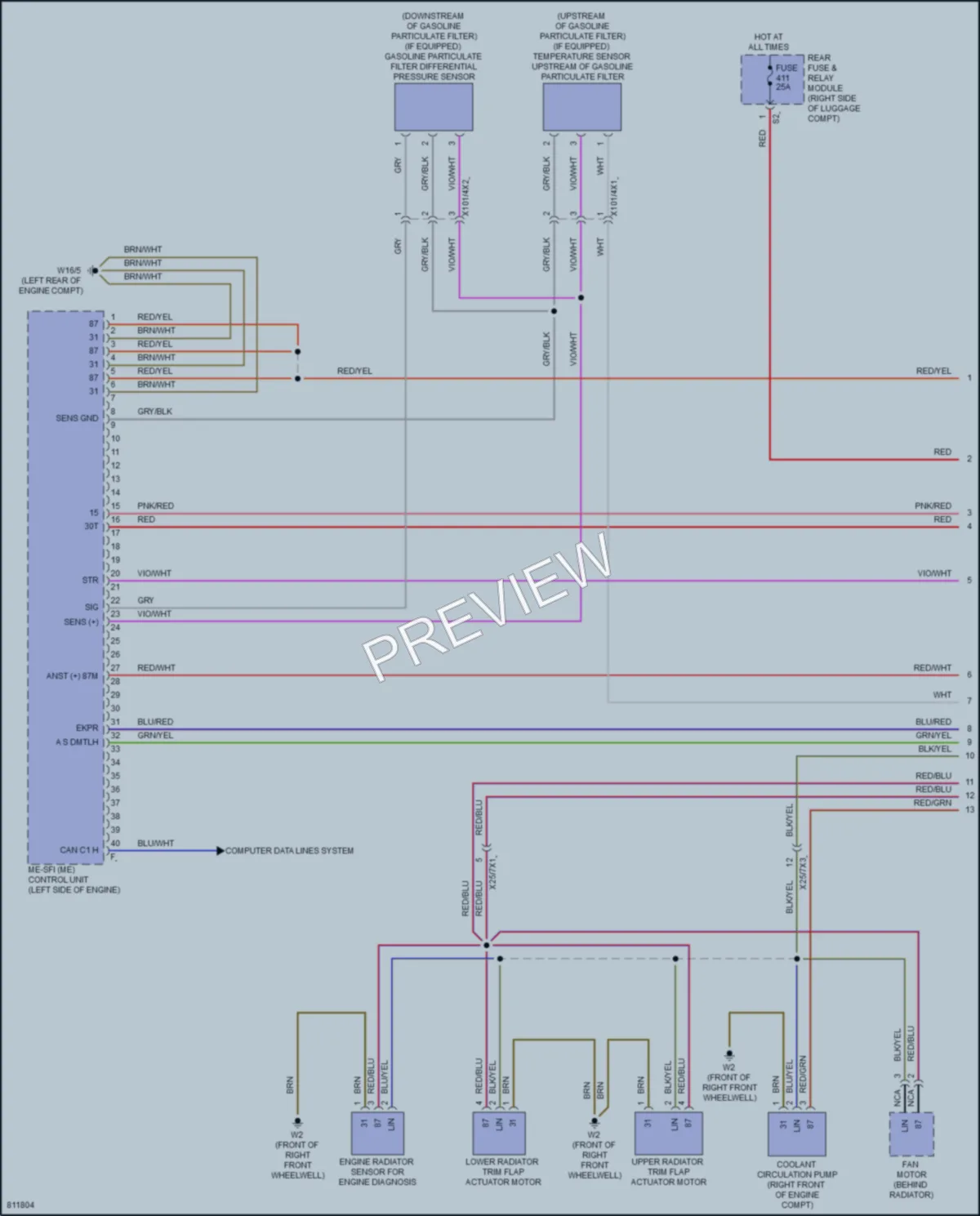 2022 MercedesBenz E350 Engine Performance wiring diagram preview