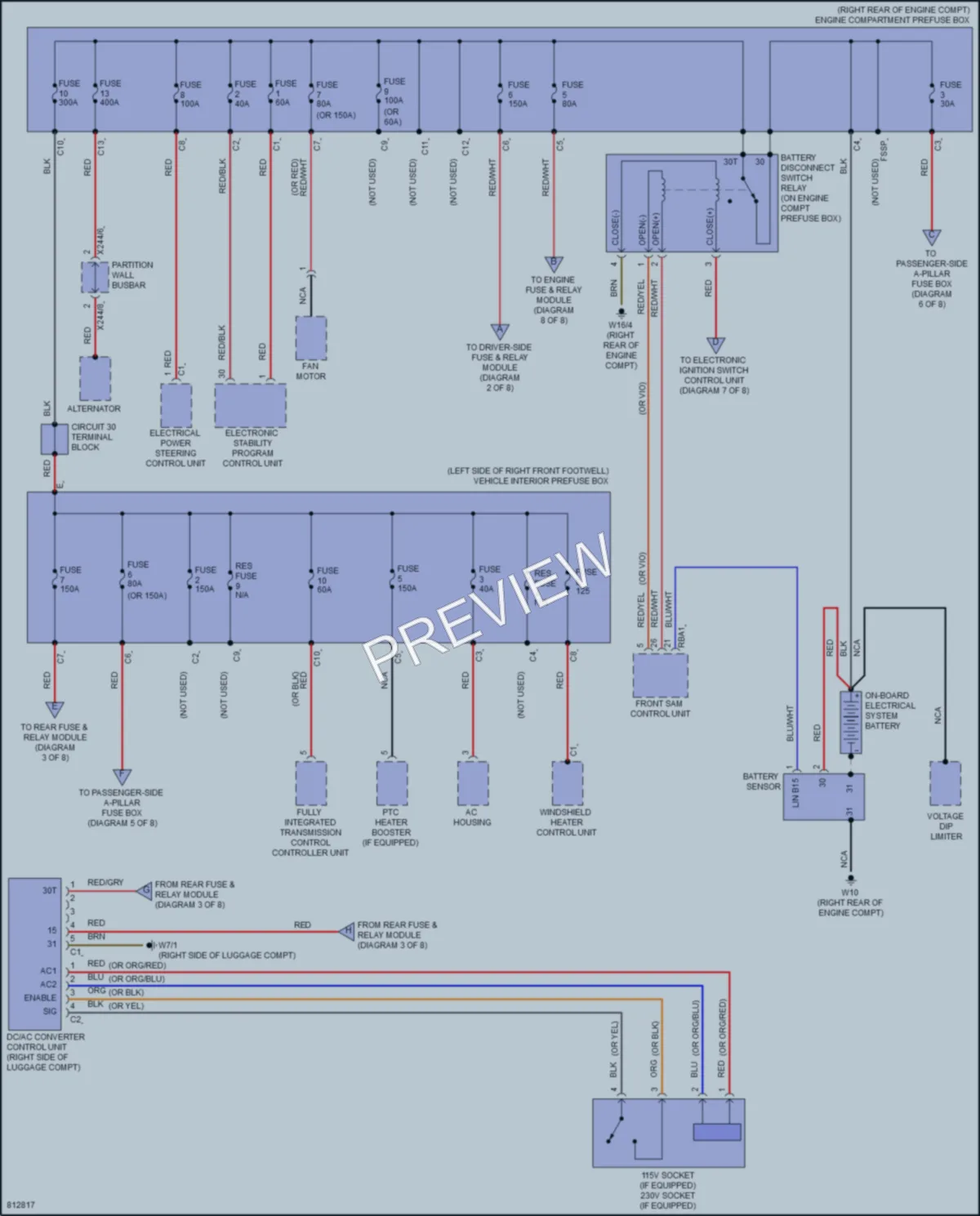 2022 MercedesBenz E350 Power Distribution wiring diagram preview