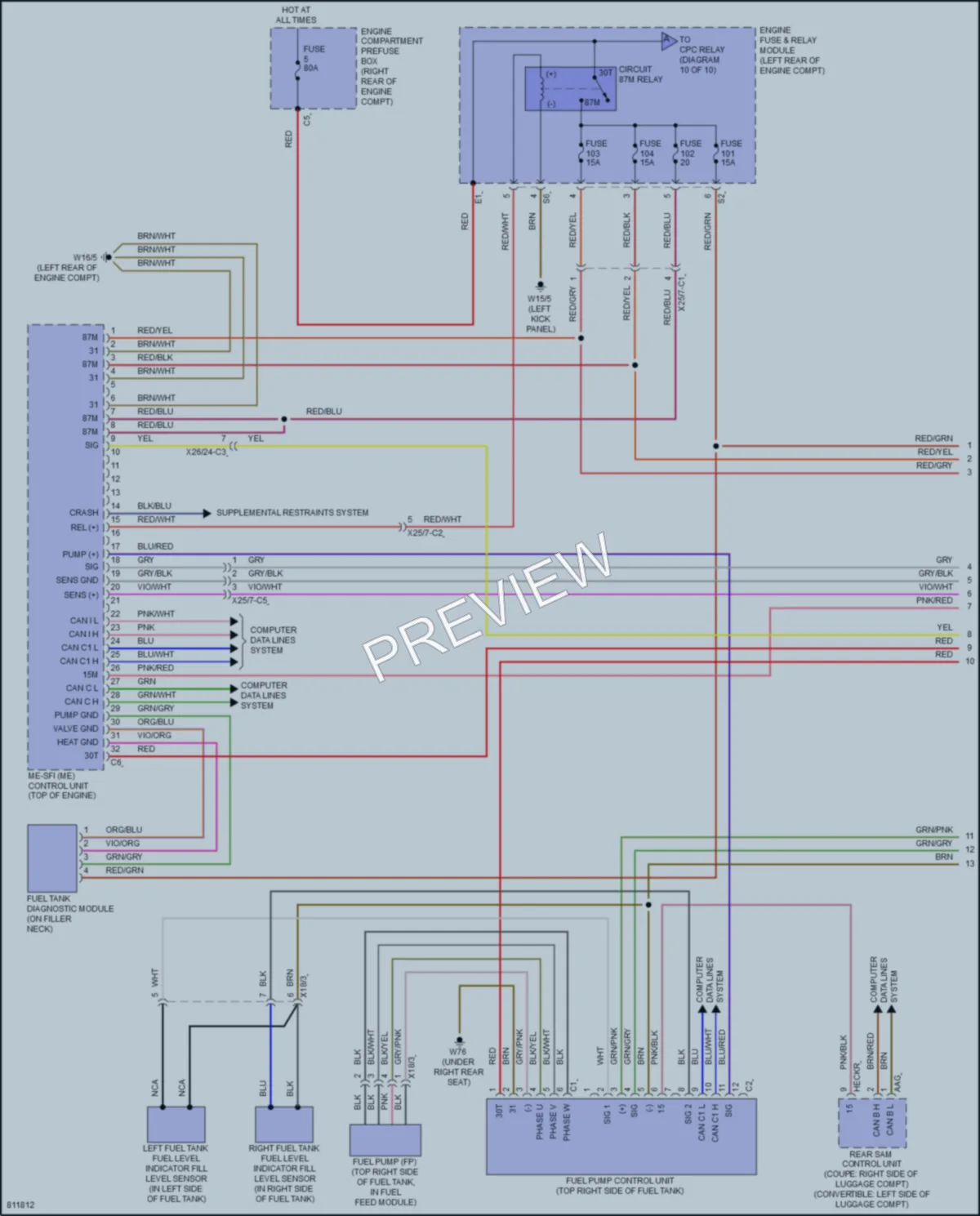 2022 MercedesBenz E450 Engine Performance wiring diagram preview