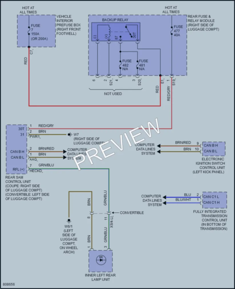 2022 MercedesBenz E450 Exterior Lights wiring diagram preview