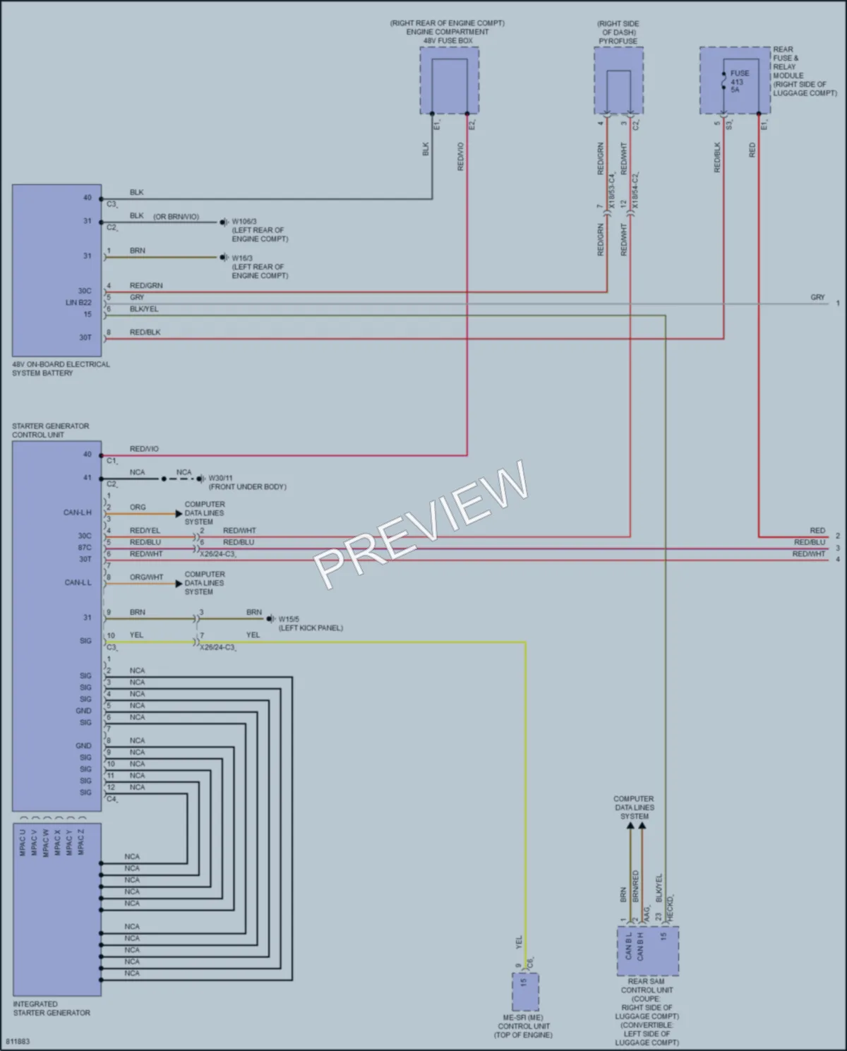 2022 MercedesBenz E450 Starting Charging wiring diagram preview