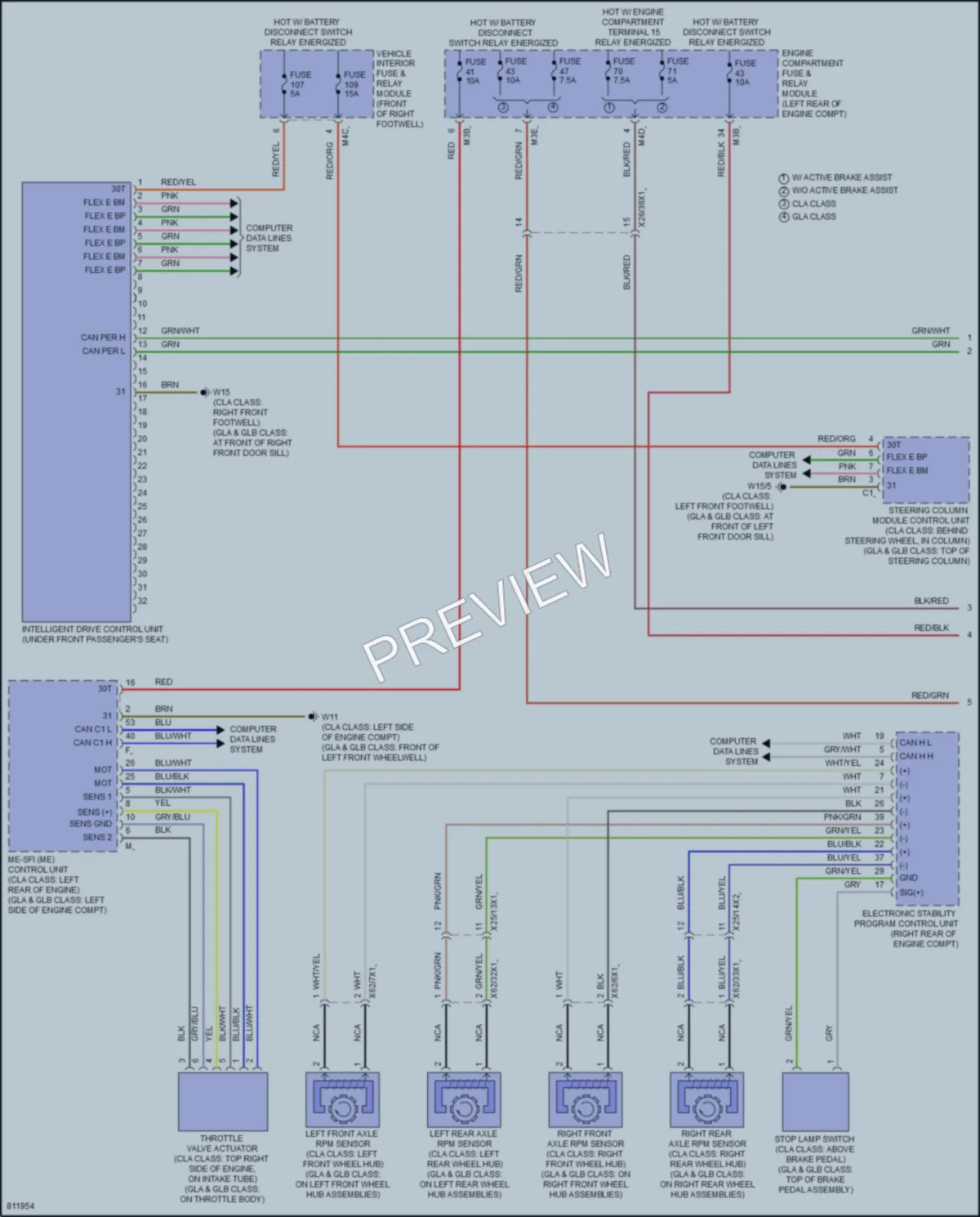2022 MercedesBenz GLA250 Cruise Control wiring diagram preview