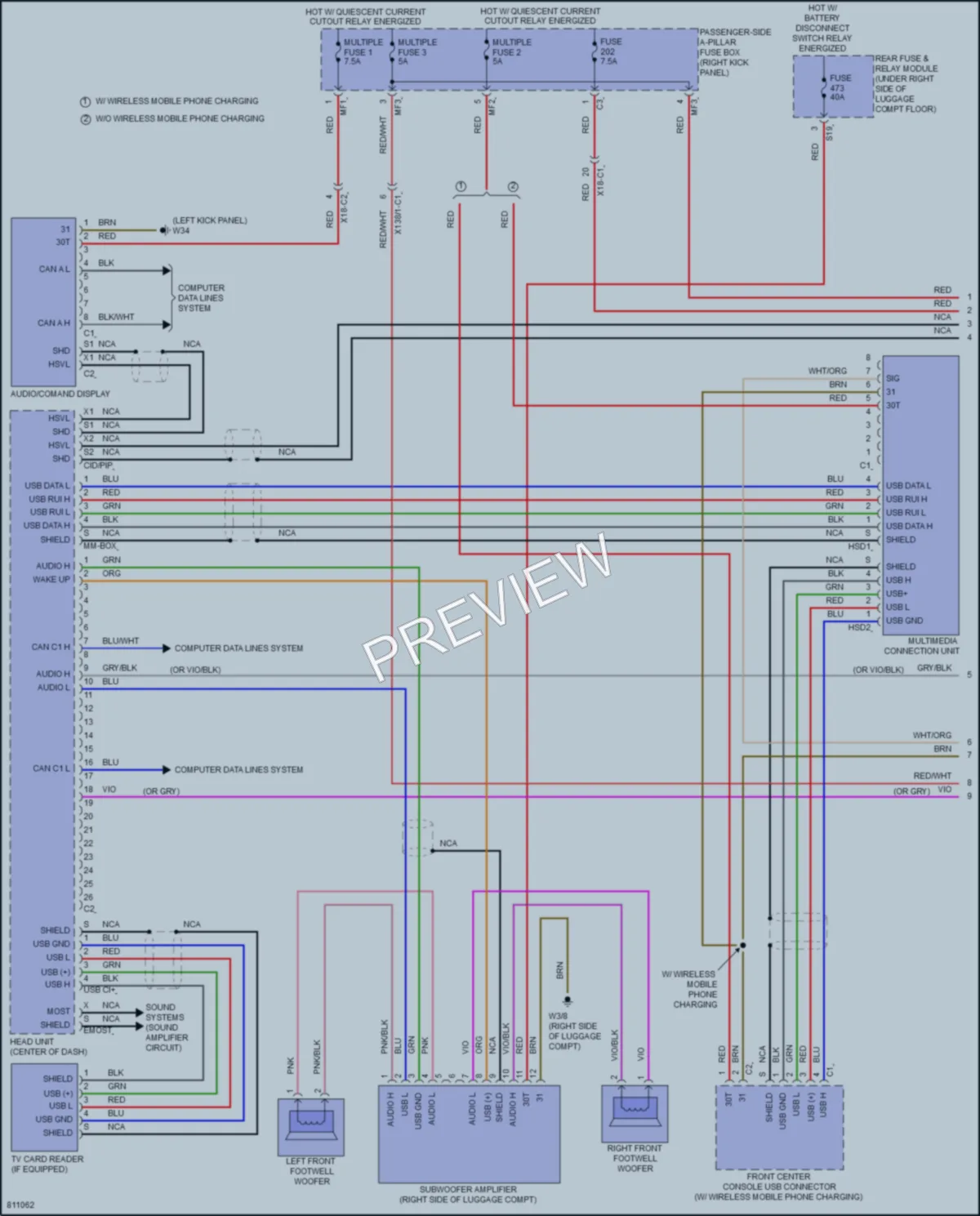 2022 MercedesBenz GLC300 Radio wiring diagram preview