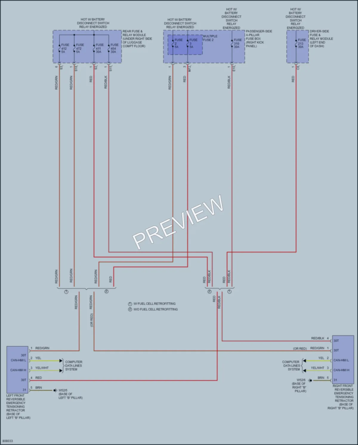 2022 MercedesBenz GLC300 Supplemental Restraints wiring diagram preview