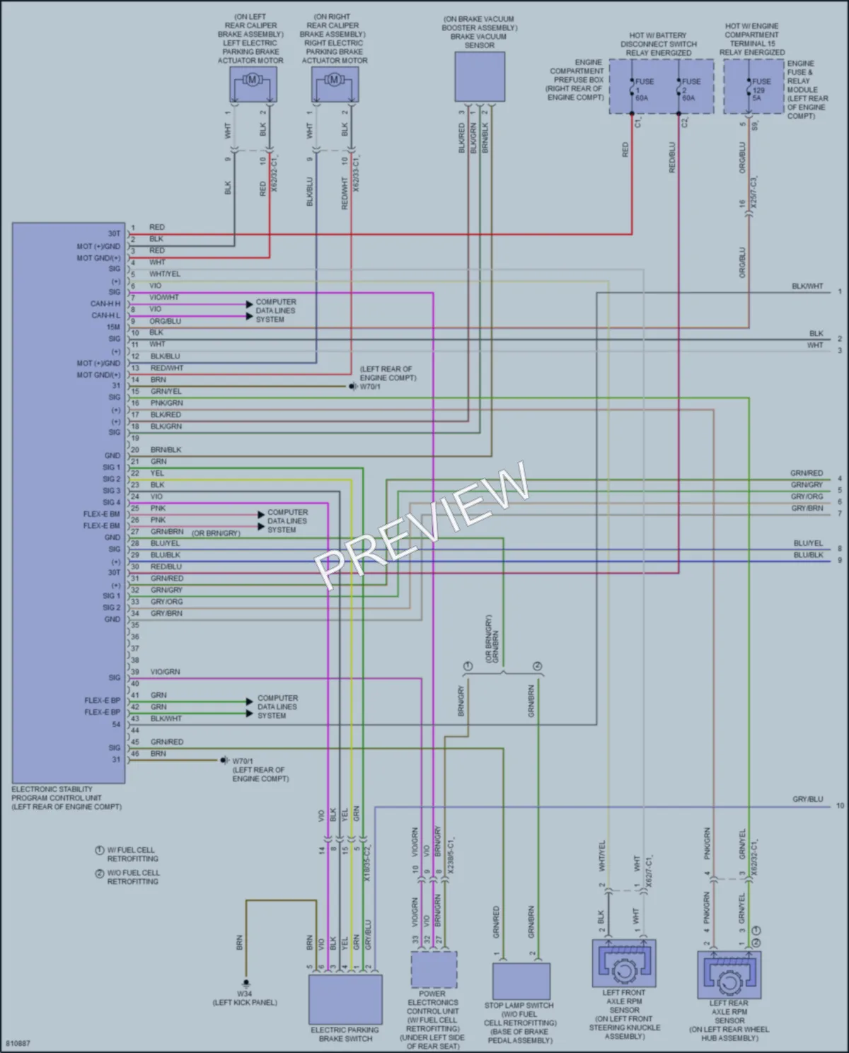 2022 MercedesBenz GLC300Coupe Anti Lock Brakes wiring diagram preview