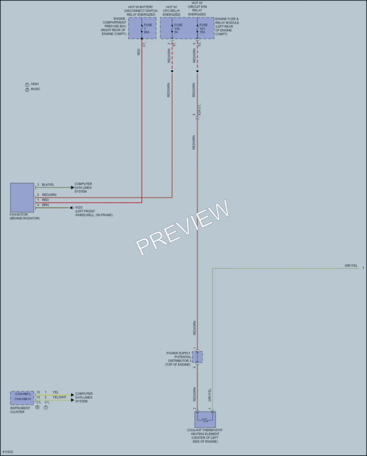 2022 MercedesBenz GLC300Coupe Cooling Fan wiring diagram preview