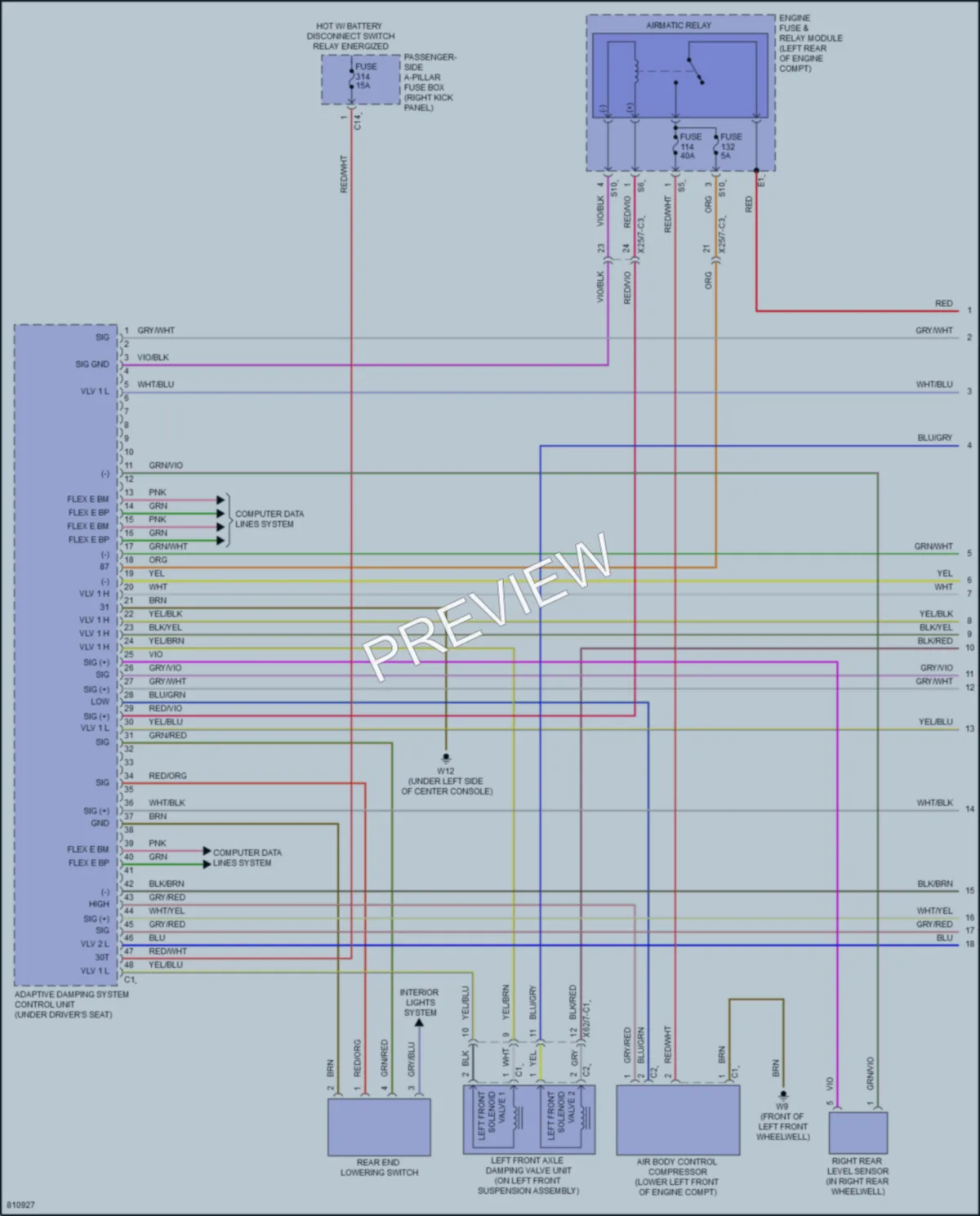 2022 MercedesBenz GLC300Coupe Electronic Suspension wiring diagram preview