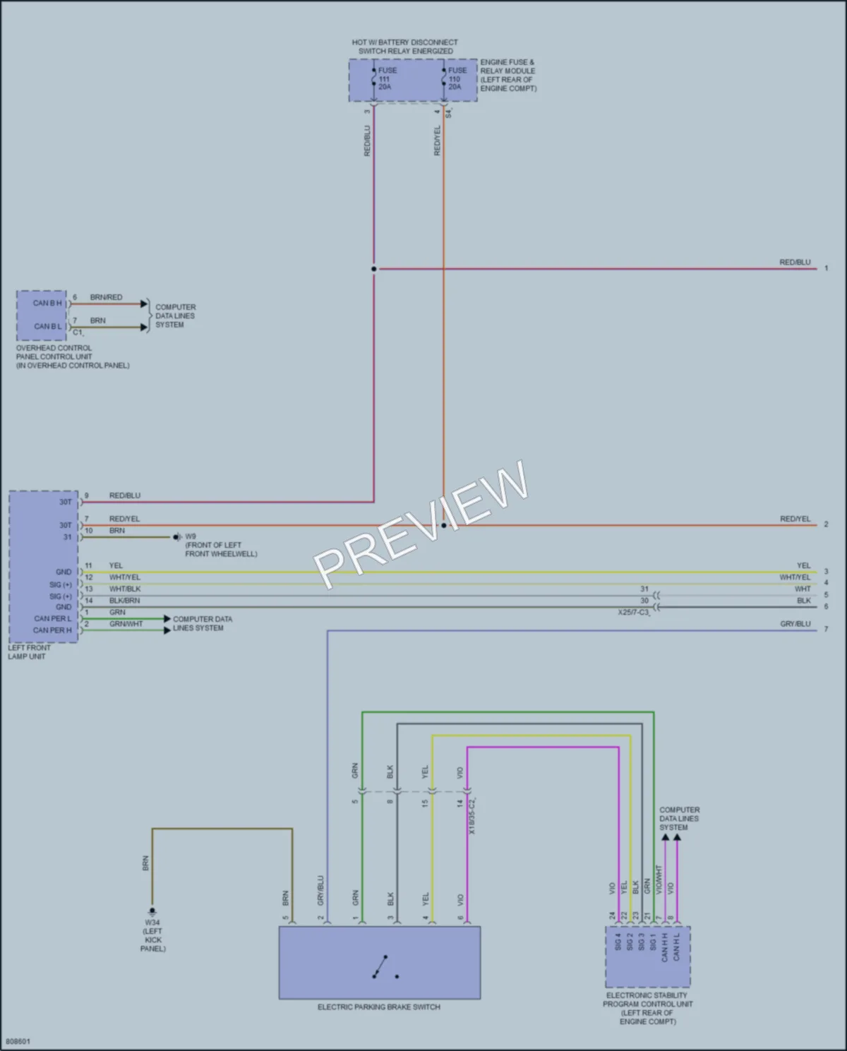 2022 MercedesBenz GLC300Coupe Headlights wiring diagram preview