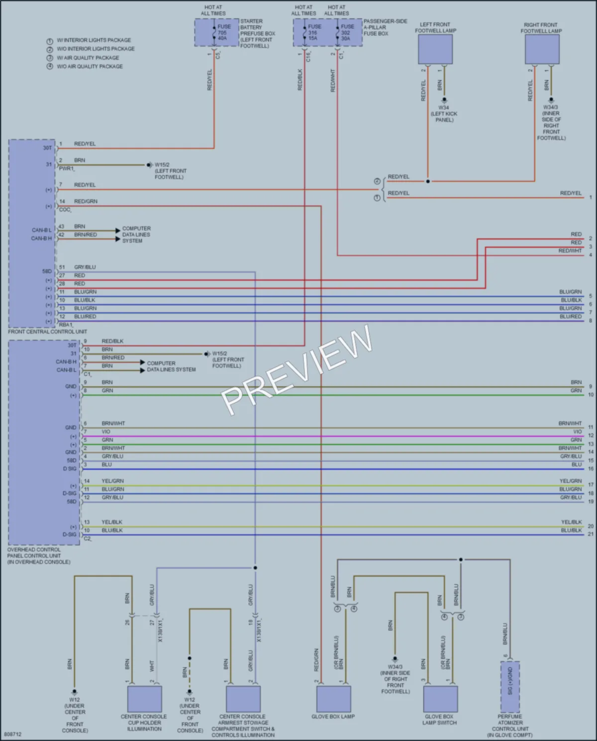 2022 MercedesBenz GLE450Coupe Interior Lights wiring diagram preview