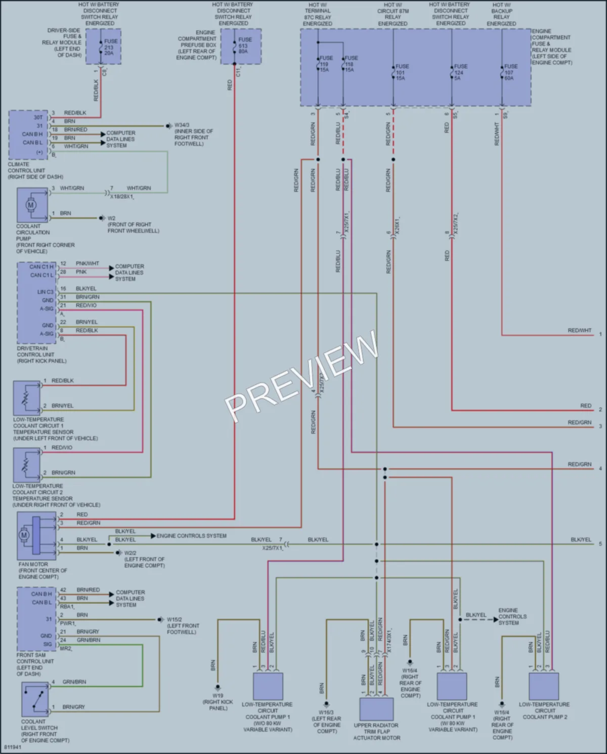 2022 MercedesBenz GLE580 Cooling Fan wiring diagram preview