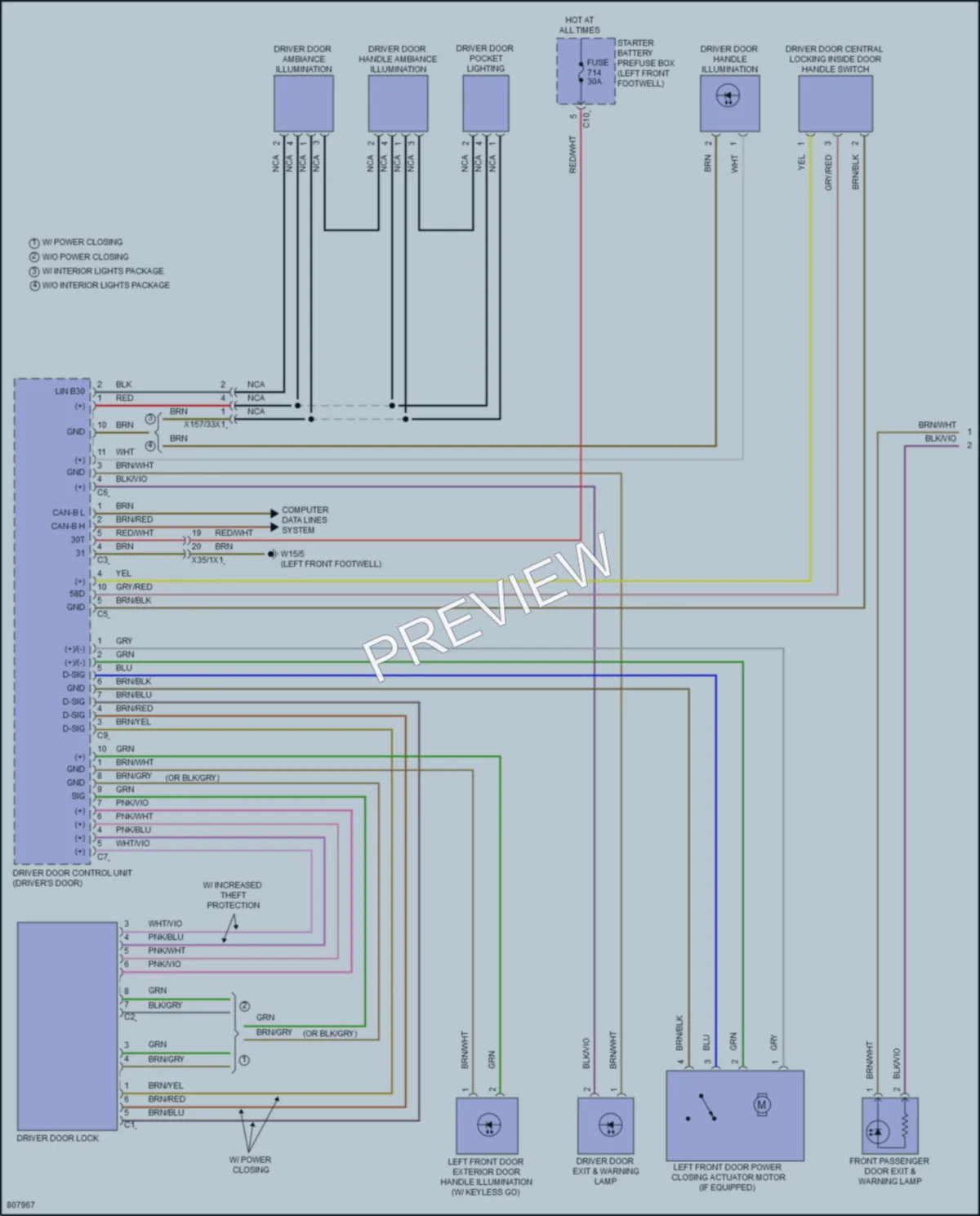 2022 MercedesBenz GLE580 Power Door Locks wiring diagram preview