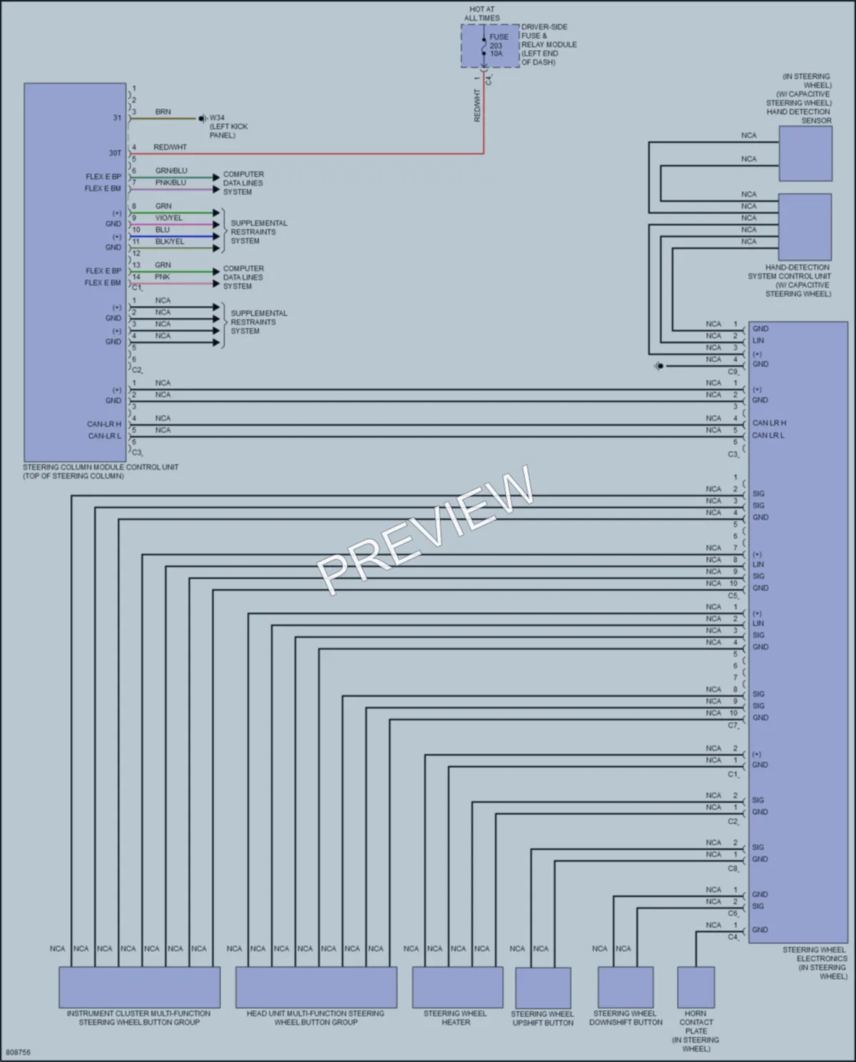 2022 MercedesBenz GLS450 Electronic Power Steering wiring diagram preview