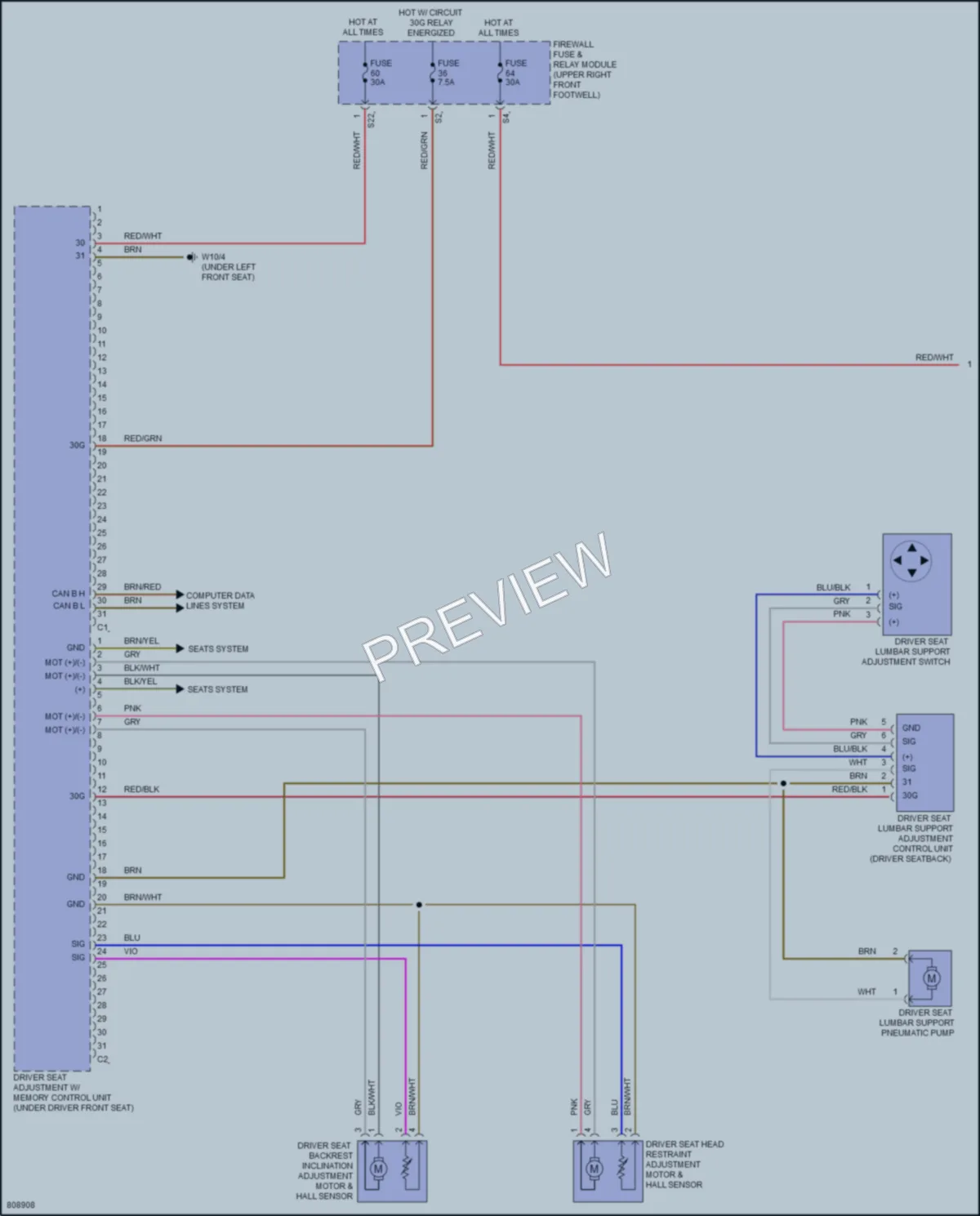 2022 MercedesBenz Metris Memory Systems wiring diagram preview