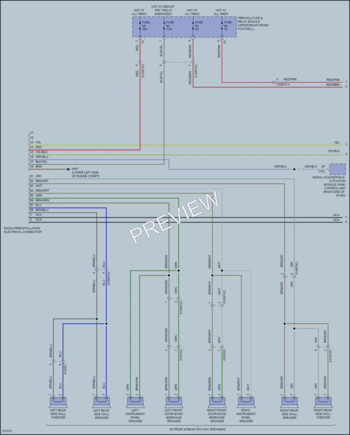 2022 MercedesBenz Metris Radio wiring diagram preview