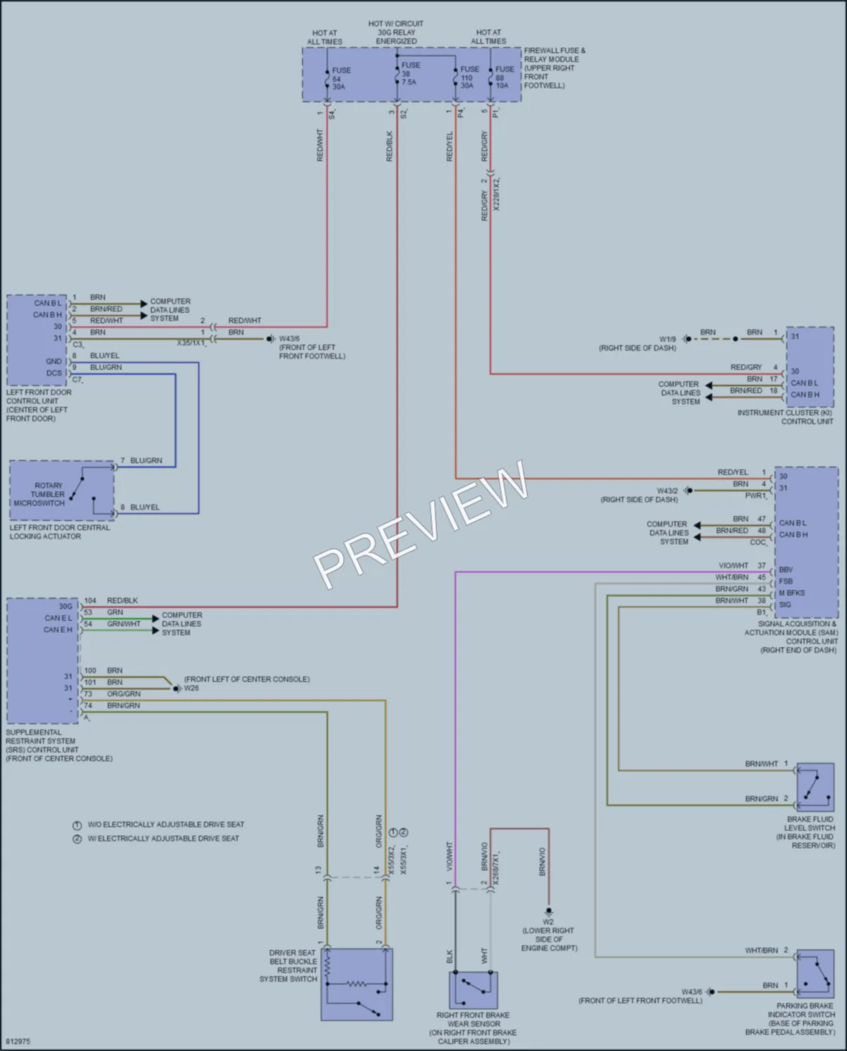 2022 MercedesBenz Metris Warning Systems wiring diagram preview