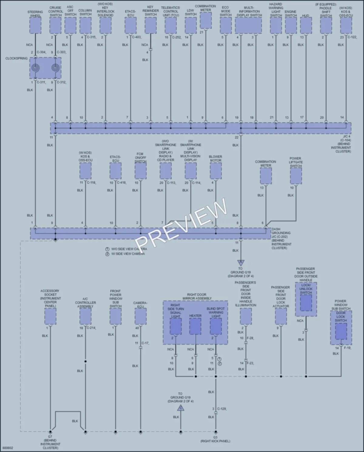 2022 Mitsubishi EclipseCross Ground Distribution wiring diagram preview