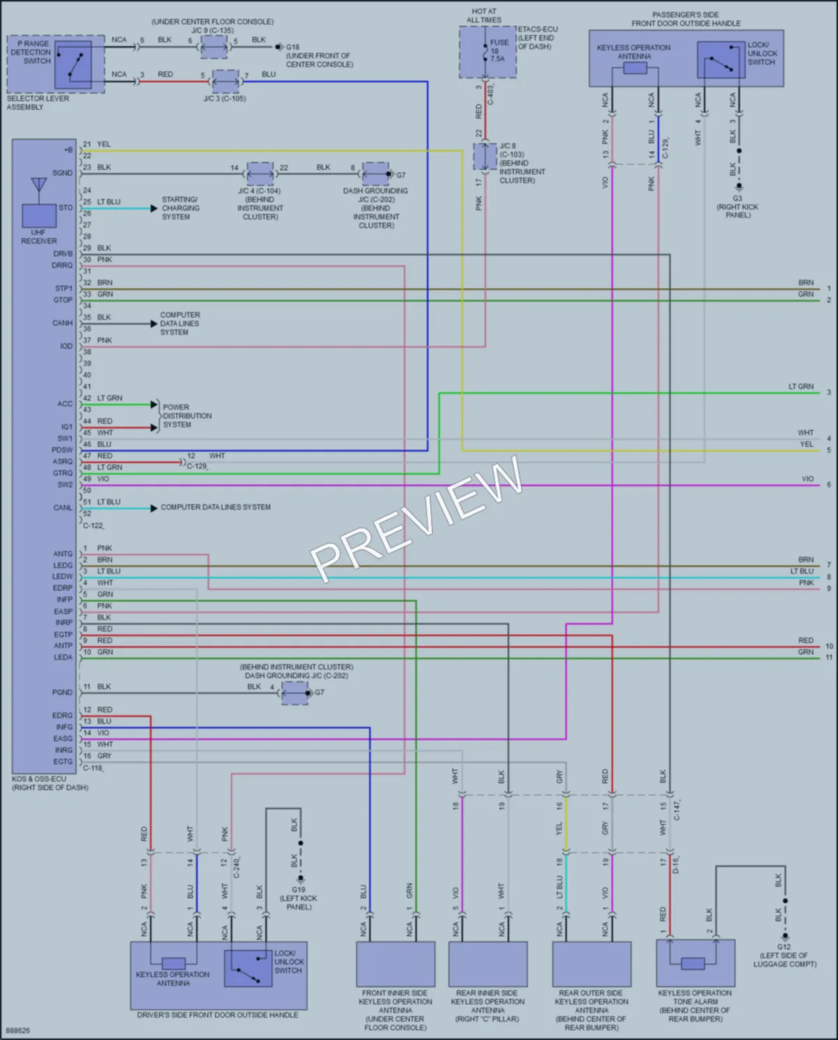 2022 Mitsubishi EclipseCross Power Door Locks wiring diagram preview