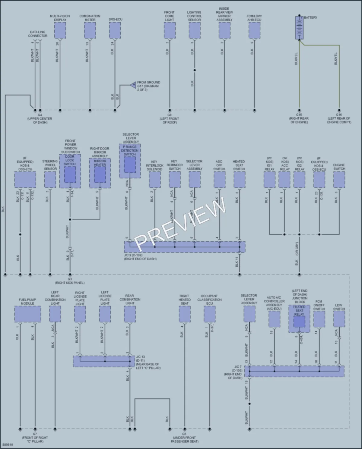 2022 Mitsubishi Mirage Ground Distribution wiring diagram preview