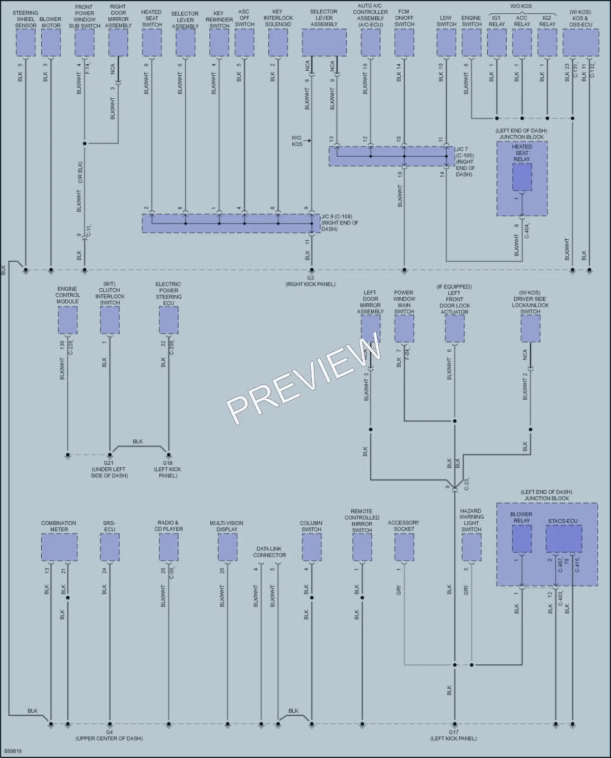 2022 Mitsubishi MirageG4 Ground Distribution wiring diagram preview
