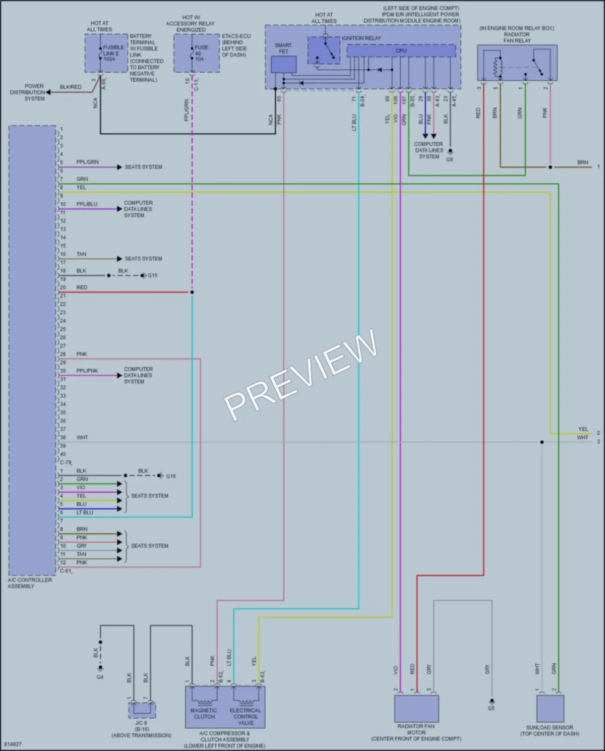 2022 Mitsubishi Outlander Air Conditioning wiring diagram preview
