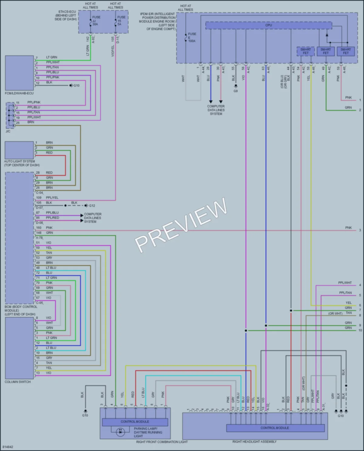 2022 Mitsubishi Outlander Headlights wiring diagram preview