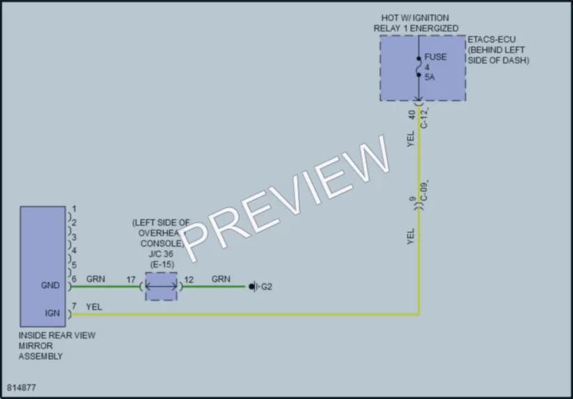 2022 Mitsubishi Outlander Power Mirrors wiring diagram preview