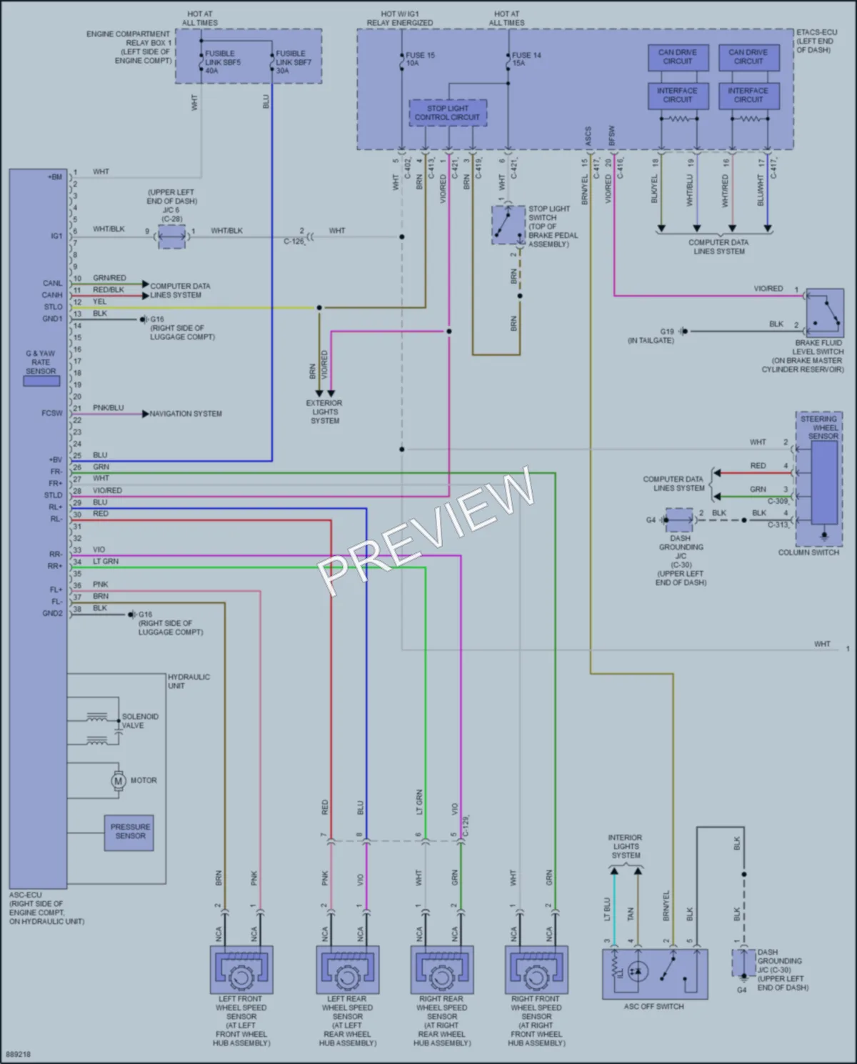 2022 Mitsubishi OutlanderPHEV Anti Lock Brakes wiring diagram preview
