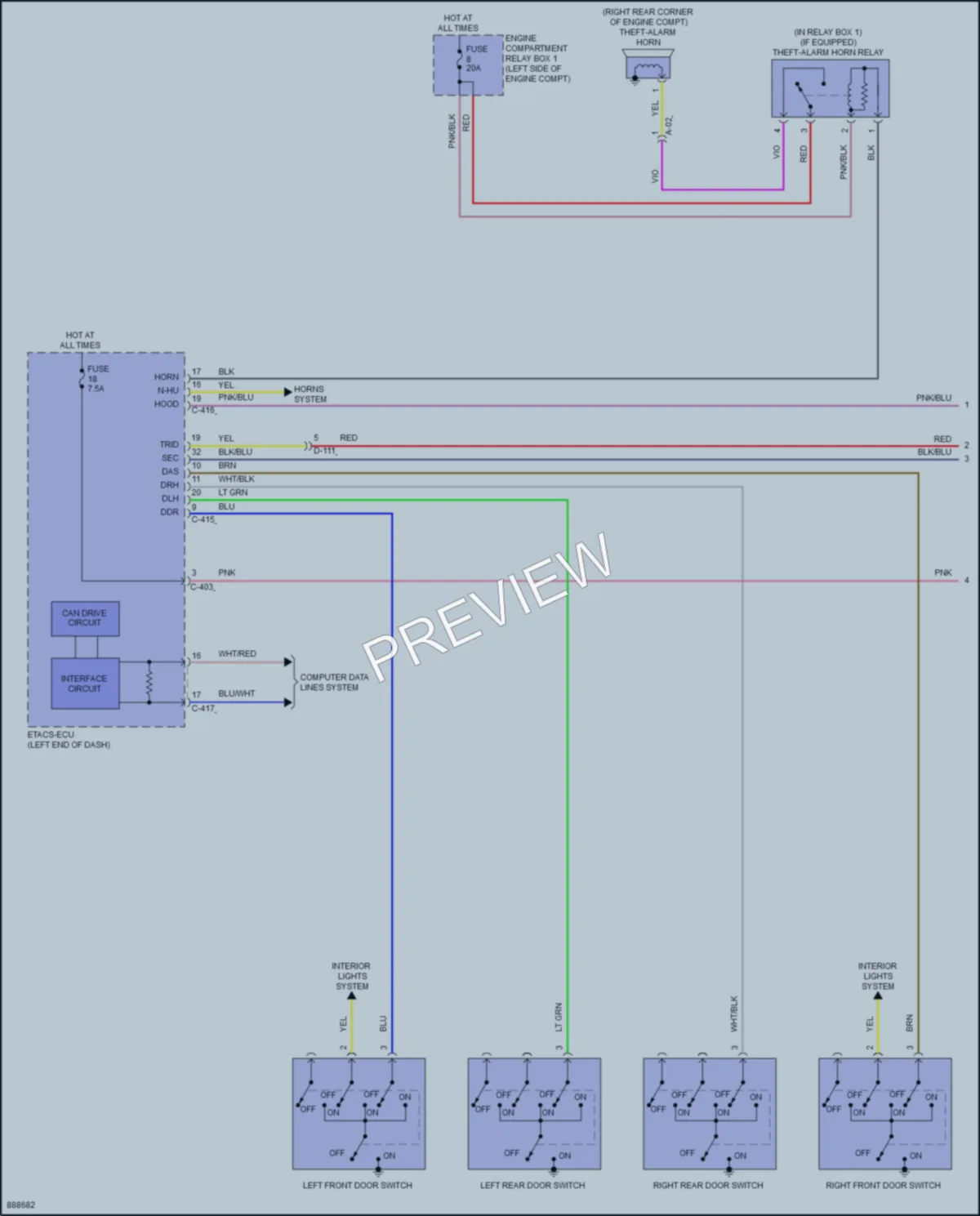 2022 Mitsubishi OutlanderPHEV Anti Theft wiring diagram preview