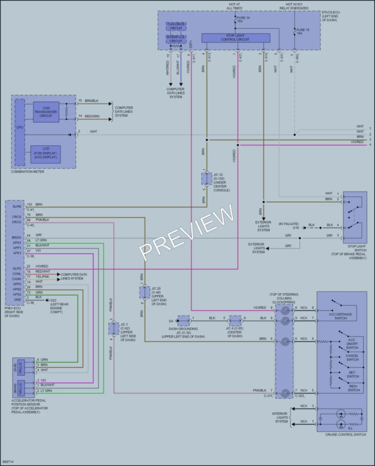 2022 Mitsubishi OutlanderPHEV Cruise Control wiring diagram preview