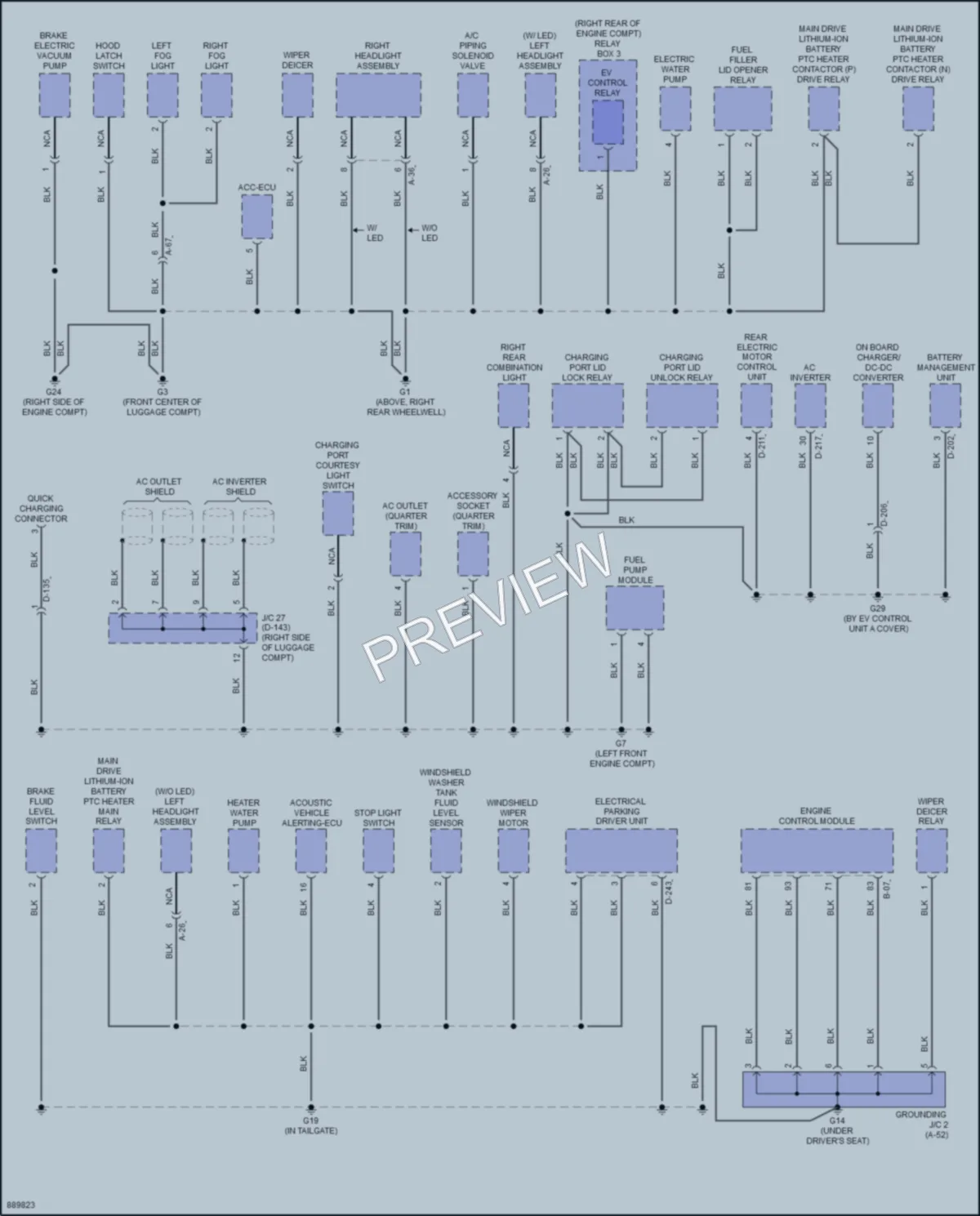 2022 Mitsubishi OutlanderPHEV Ground Distribution wiring diagram preview