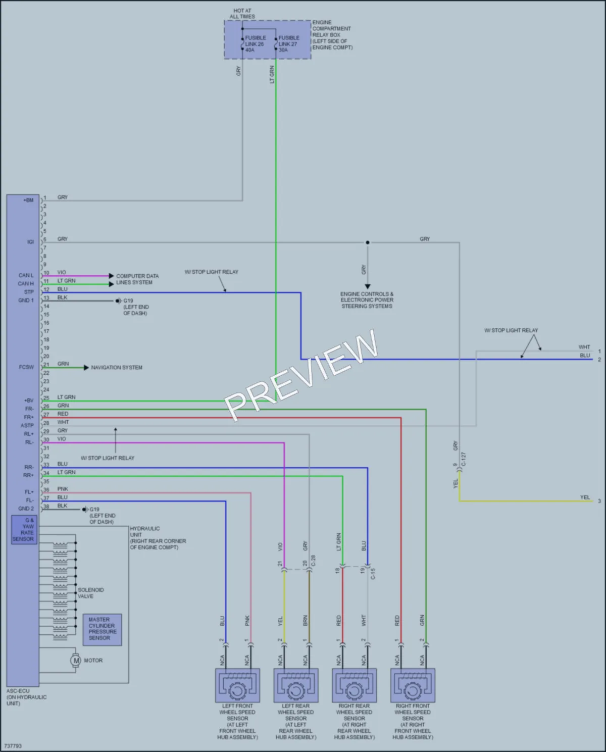 2022 Mitsubishi OutlanderSport Anti Lock Brakes wiring diagram preview