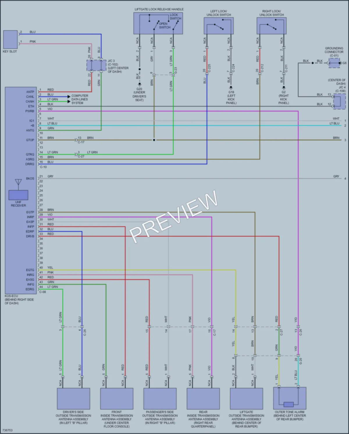 2022 Mitsubishi OutlanderSport Power Door Locks wiring diagram preview