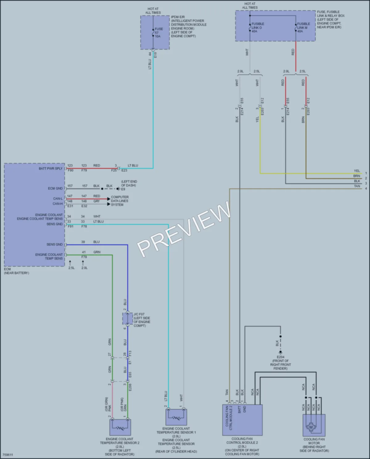 2022 Nissan Altima Cooling Fan wiring diagram preview