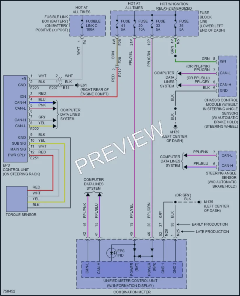 2022 Nissan Altima Electronic Power Steering wiring diagram preview