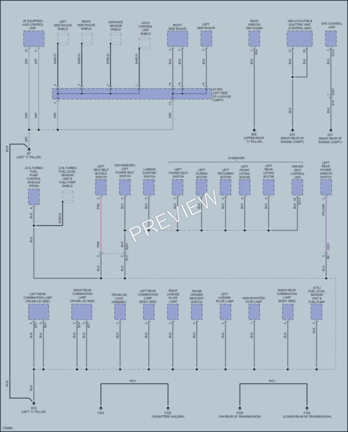 2022 Nissan Altima Ground Distribution wiring diagram preview