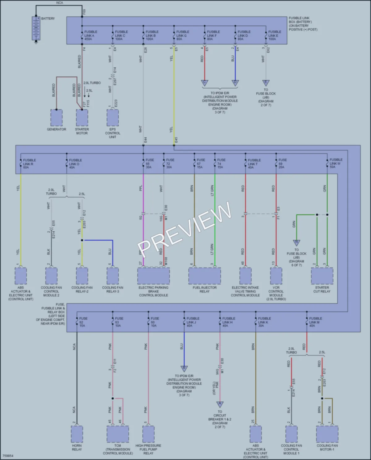 2022 Nissan Altima Power Distribution wiring diagram preview