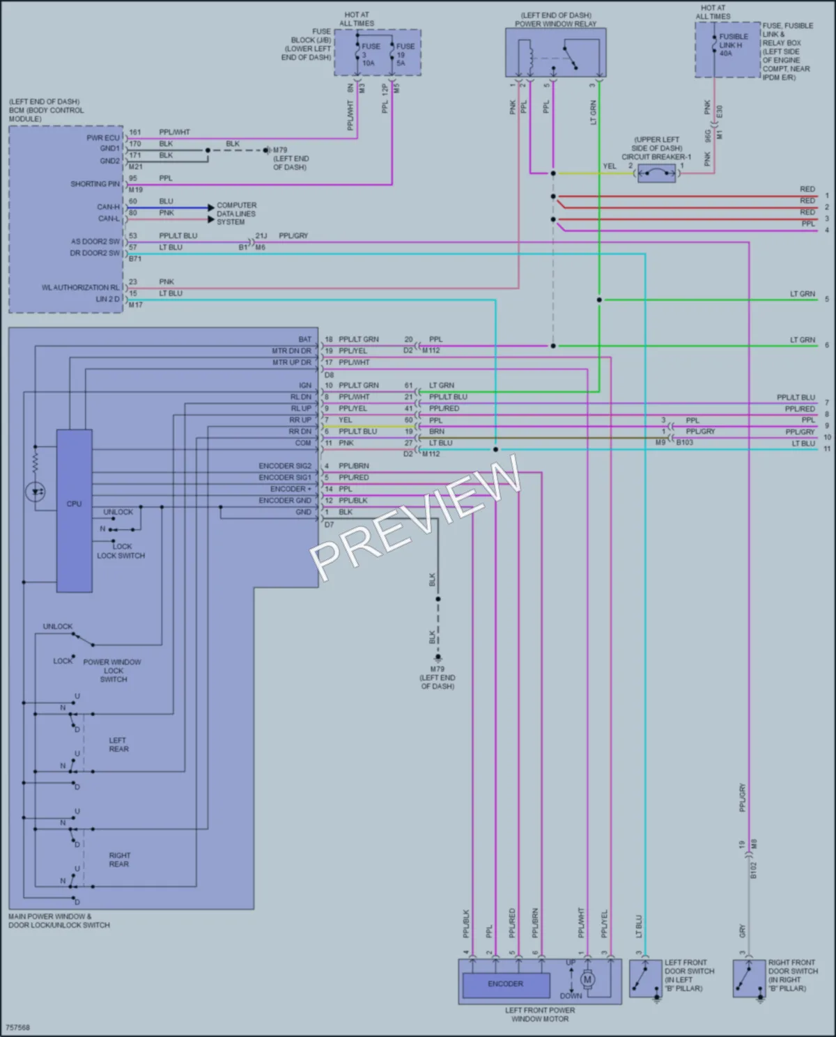 2022 Nissan Altima Power Windows wiring diagram preview