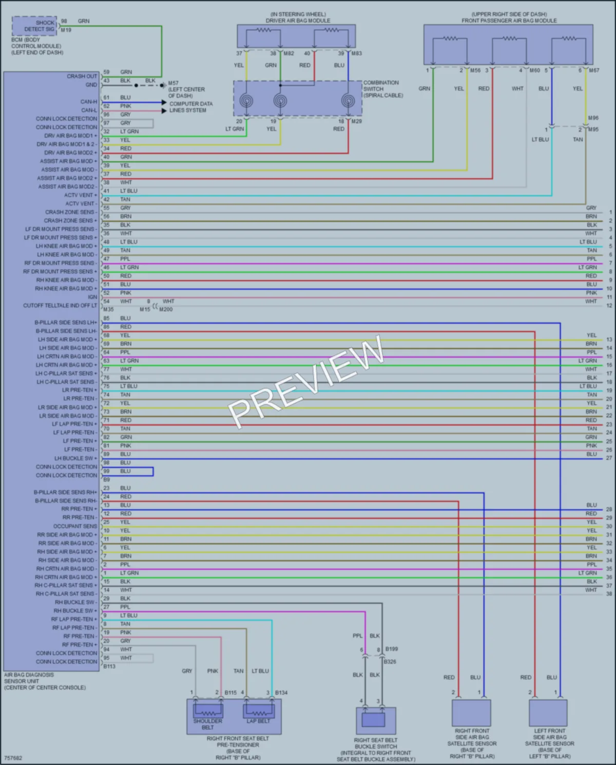 2022 Nissan Altima Supplemental Restraints wiring diagram preview