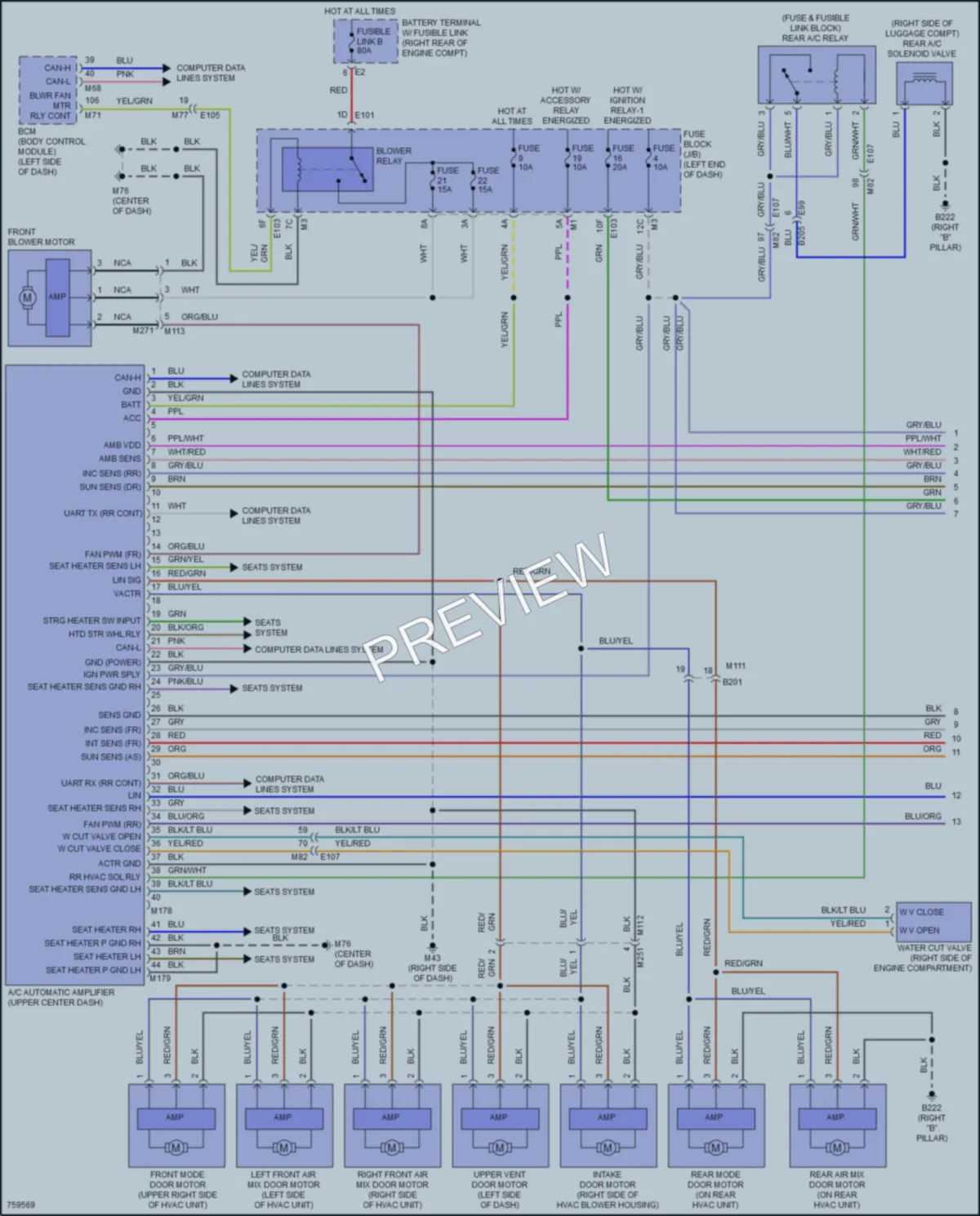 2022 Nissan Armada Air Conditioning wiring diagram preview