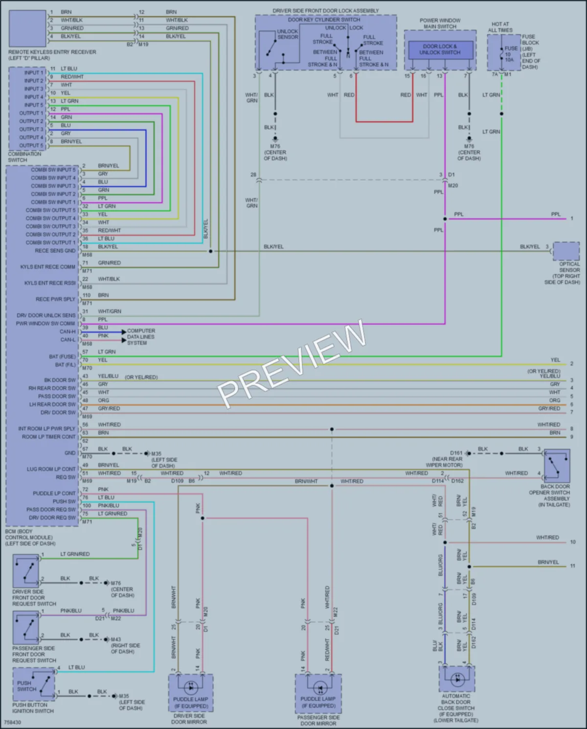 2022 Nissan Armada Interior Lights wiring diagram preview