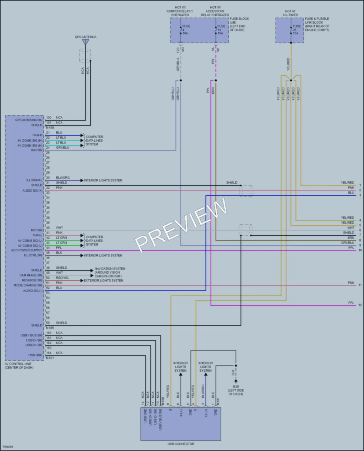 2022 Nissan Armada Radio wiring diagram preview
