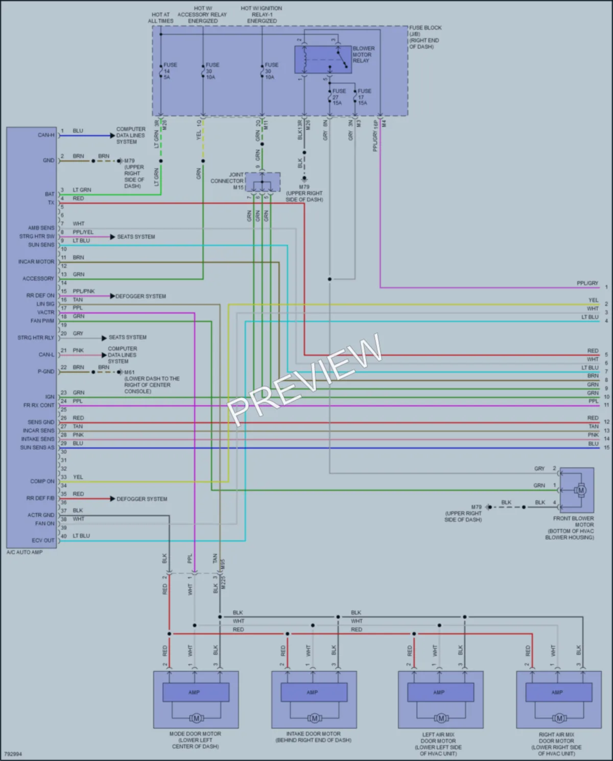 2022 Nissan Frontier Air Conditioning wiring diagram preview